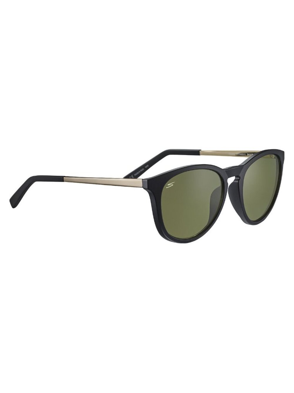 New Serengeti Unisex Sunglasses Black Rectangle Multicolor Lens Metal Frame